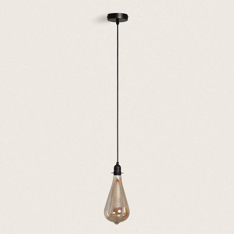 Pendelleuchte Außen mit schwarzem PVC-Kabel Schwarz (1/4)
