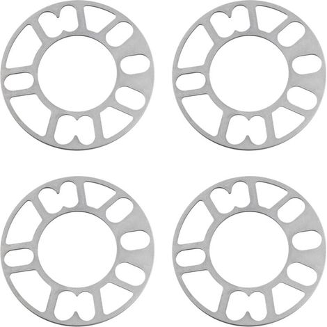 Distanziali per ruote in alluminio da 4 pezzi, spessori automatici, prigionieri da 5 mm per 4x100, 4x114,3, 5x100, 5x108, 5x114,3, 5x120 (1/4)