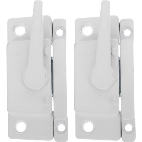 Lot de 2 Paires de Verrous pour Fenêtres Coulissantes en Alliage D'aluminium Blanc, Mécanisme de Verrouillage Solide, Design Adapté aux Fenêtres à Ouverture Gauche et Droite