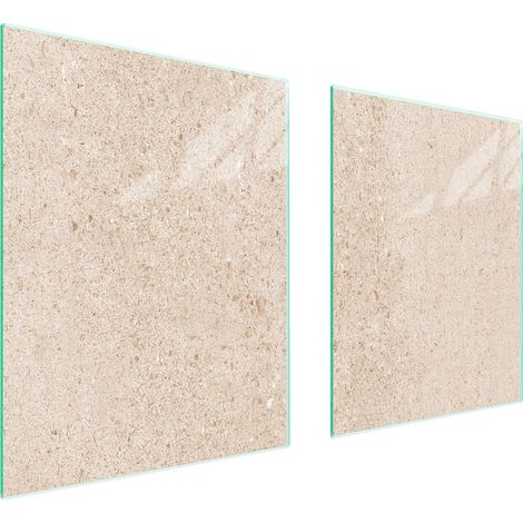 PLACA PROTECTORA DE VIDRIO PARA ESTUFA 85x52 BEIGE (1/5)