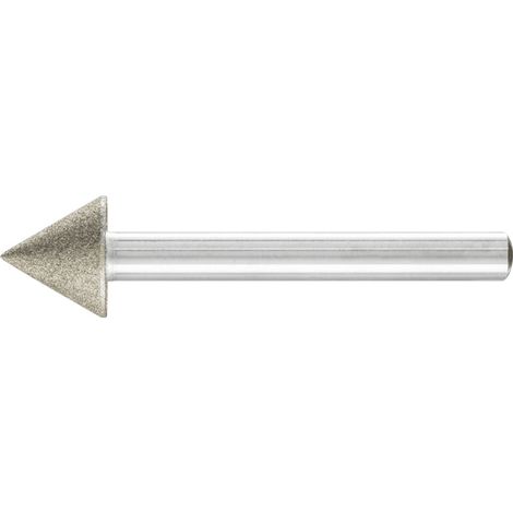 PFERD TOOLS Diamant-Schleifst. Spitzkegel Ø15x60° SchaftØ6 mm D126 (mit.) zum Anfasen/Entgraten/Senken (1/3)