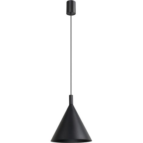 Lampes suspendues NOX acier noir 1xE27 24.5cm Sollux (1/2)