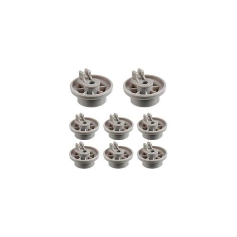 Panier Inférieur Lave-Vaisselle Compatible Bosch et Thermador, Remplacement Pièces 420198 PS3439123 63016302400, Lot de 8 Roulettes (1/3)