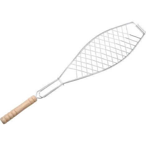 Panier à griller pour poissons et légumes rôtis avec poignée pliable, flexible, antiadhésif, outil de grillade extérieur, filet à griller portable pour hamburgers (1/5)