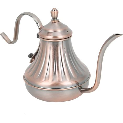 Bouilloire à Thé élégante à Col De Cygne, Cafetière Vintage en Acier Inoxydable, Théière à Longue Bouche De 450 ML avec Poignée Ergonomique pour Café Et Cuisine Domestique (1/5)
