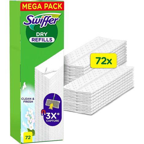 Accessoire de nettoyage Swiffer dry clean and fresh 72 lingettes