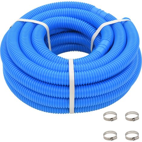 Tuyau de piscine avec colliers de serrage bleu 38 mm 12 m (1/5)