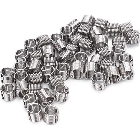 50 Stück Gewindeeinsätze aus Edelstahl, Spiralgewinde, Umrüstschraubenbuchse M1/4x28x1,5D (1/5)