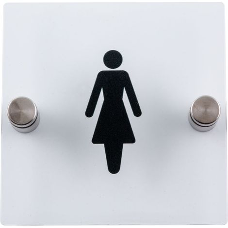 Plaque de porte transparente - Toilettes femmes - 4386034 (1/3)