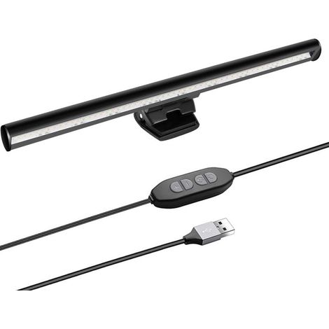 LED-Lampe für Computerbildschirme, 3 Farbmodi, 10 Helligkeitsstufen, USB-Stromversorgung, kompakt, ideal zum Arbeiten, Lernen oder Lesen.