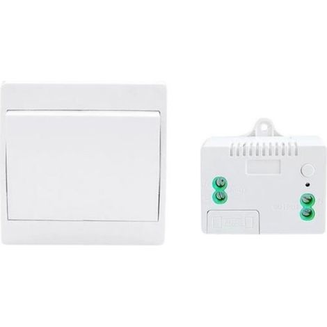 Interrupteur sans fil - - IP44 étanche - Énergie autonome - Bouton poussoir