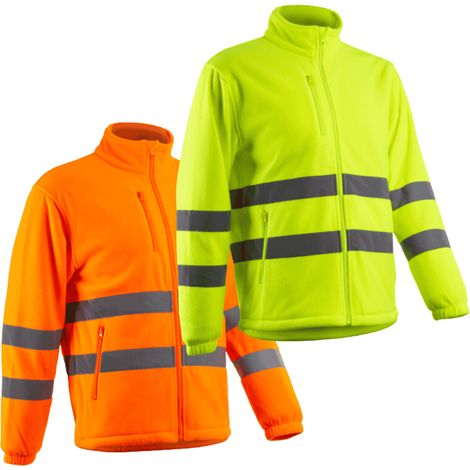 Pile Alta Visibilita Full Zip Ritto Arancio L