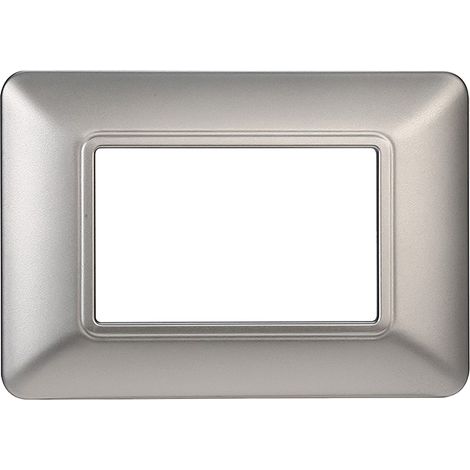 Placca per Interruttore 3 Posti Ettroit Solar Argento Serie