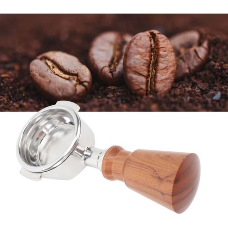 Griff passend für die Expobar E61 Kaffeemaschine, aus hohlem, bodenlosem Edelstahl Kaffeemaschinenzubehör aus Massivholz niedlicher kleiner 58-mm-Griff aus rotem Sandelholz (1/5)