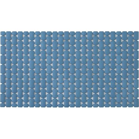 Tappetino antiscivolo doccia blu 40x73 cm in plastica Spring (1/5)