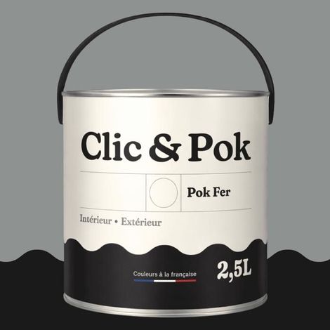 Peinture Fer Antirouille – Métal Extérieur Intérieur, Satinée, Protection Rouille - 2,5L - RAL 7042 - Gris signalisation A