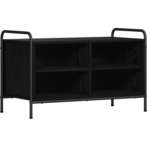 Mobile TV 140 x 39,5 x 50 cm Rovere Nero Legno ingegnerizzato vidaXL (1/5)