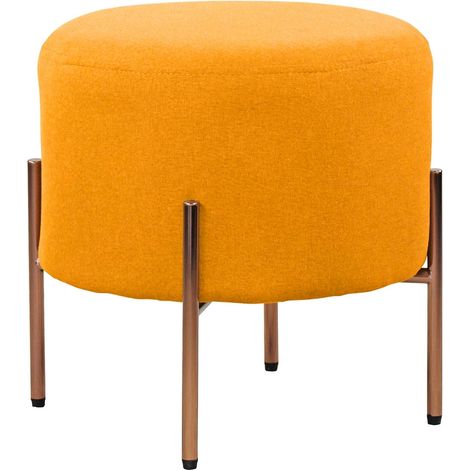Pouff design tondo gambe placcato oro - Kate (1/5)