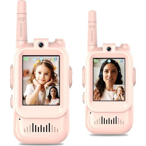 Set mit 2 Walkie-Talkies, Bildschirm, Kamera, Stimmverzerrung, Spielzeug für Kinder von 3-12 Jahren (1/5)