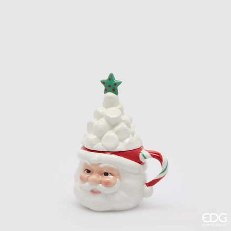 EDG Enzo De Gasperi Tazza Babbo Natale H 18 Cm D 10 Cm White Red (1/2)