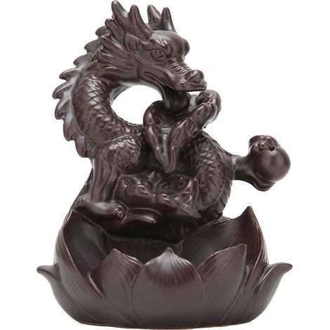 Bruleur d'encens dragon, porte-encens à reflux, artisanat décoration maison, cadeau original (1/5)