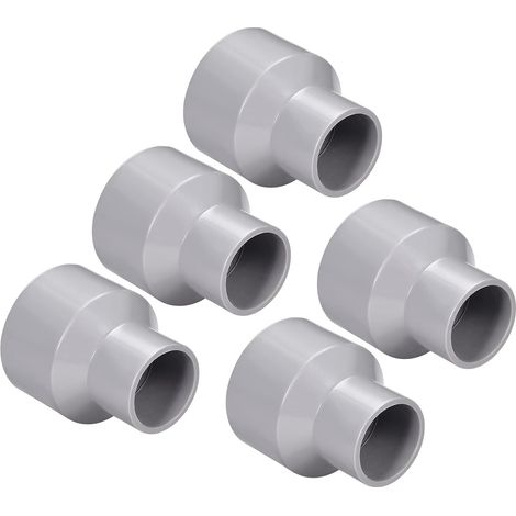 50mm x 32mm PVC Réduction Couplage 5PCS DWV Tuyau Gris (1/5)