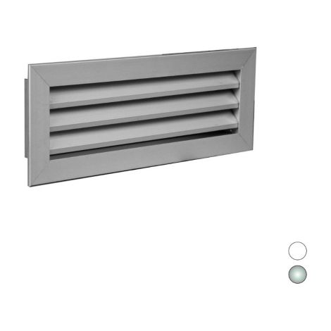 Griglia di ripresa ad alette fisse alluminio ral 9016 mm 600 x 300 (1/3)