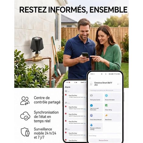 WiFi Connected Valve, Brass Motorized Shut-Off Valve with Timer And App, Compatible with Alexa/Google, Ideal for Garden, Pool, Greenhouse And Hydroponics, 1/2 Inch (1/2)