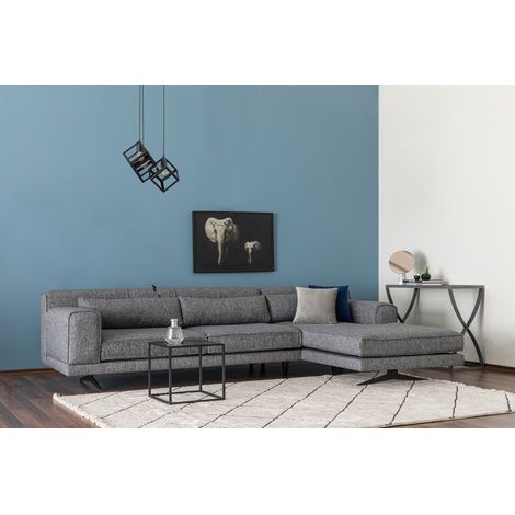 Rechtes Ecksofa Jivago Grau