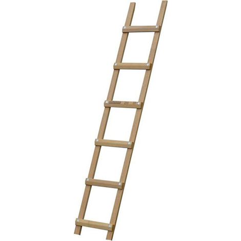 Scala da tetto in legno - 6 pioli - Lunghezza 2.00m - B3120033 (1/5)