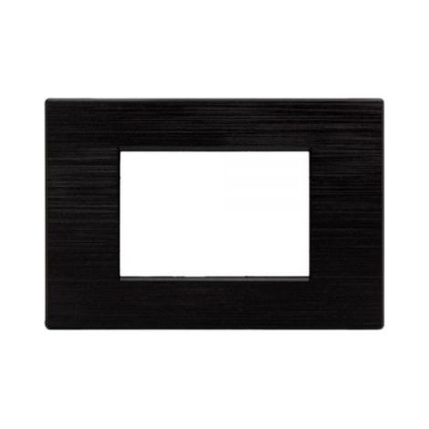 MAPAM Placca tecnopolimero spazzolato nero 3P - GEM-P6003SP-NE