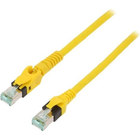 Cable reseau RJ45 Prise male SFTP Cat 6 jaune 20m - 1 prise RJ45 mobile
