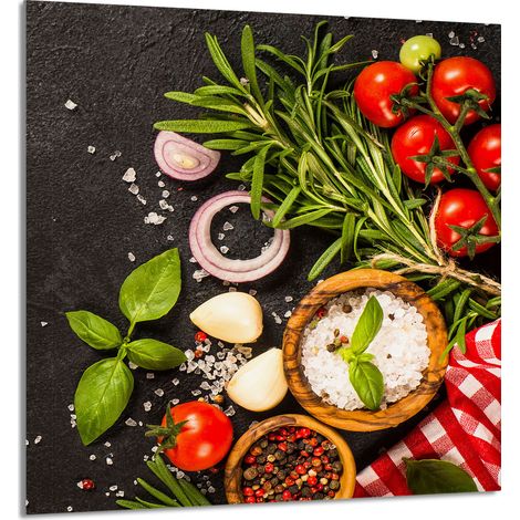 PANNELLO IN VETRO PER CUCINA 60x65 Food (1/5)