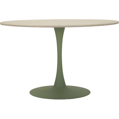 Tavolo Fisso Coober, 4 Posti, Forma Rotondo, Sfumatura Colore Struttura Crema, 120x120x76h cm Bianco Crema