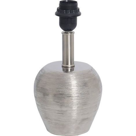Pied de lampe de table Ø 14,5 cm douille E27 en céramique et métal pour salon - PANGIVO