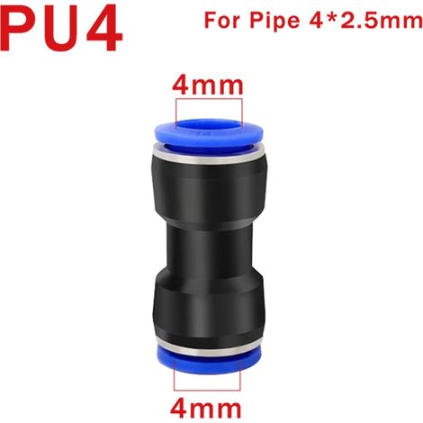 (PU-4-10PCS) Raccord pneumatique PU, connecteur PG pour tuyau d'air, tube, raccord rapide droit à gaz à insertion (1/5)