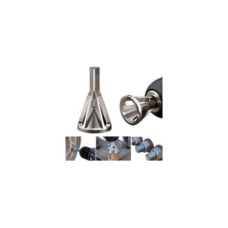 Utensile per sbavatura esterna in acciaio inox (2 pezzi) per rimuovere danni da bulloni di misura 8-32 (argento) - Crezuo