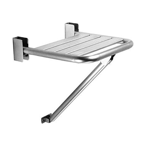 Sedile doccia a parete supporto sedia per disabili inox satinato nofer 15046.S