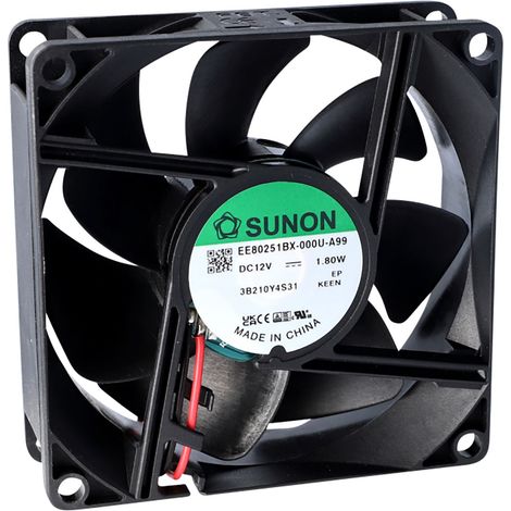 Ventilateur axial SUNON série MF 80x80x25 mm, 12V DC