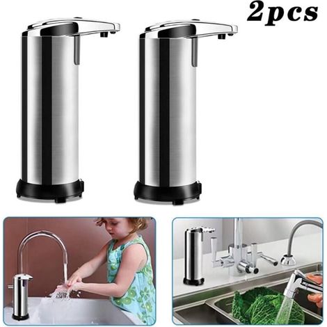 Distributeur de Savon Automatique Salle de bain avec capteur Infrarouge et Base étanche Touchless - 2pcs - (1/5)