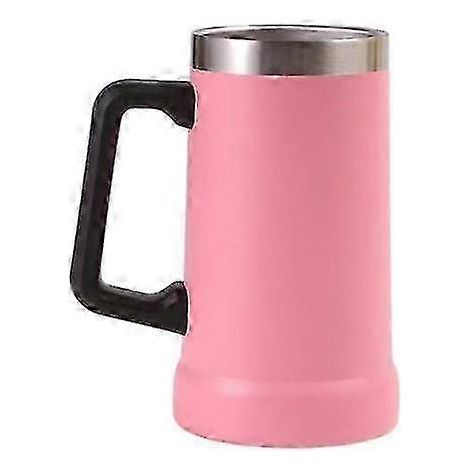 Chopine à bière isotherme à double paroi en acier inoxydable 700 ml, pour boissons chaudes et froides, incassable, rose (1/5)