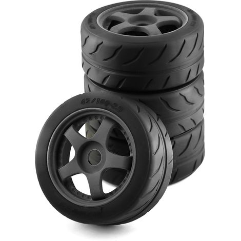 4 pièces 5 rayons 1027543mm télécommande pneus de voiture tout-terrain 17mm roue hexagonale de remplacement pour Arrma 1/7 infraction sans limite Felony pièces de mise à niveau (1/5)