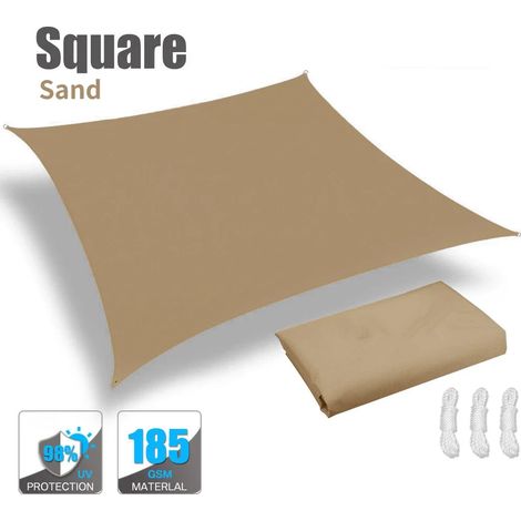 (Jaune sable, 300 x 300 cm) Auvent imperméable, pergola extérieure, terrasse de jardin, voile d'ombrage pour piscine (1/5)