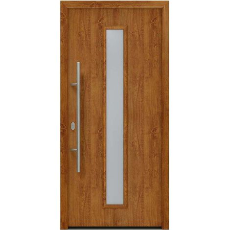 Hörmann Ecostar Haustür "ISOPRO IP 020S", golden oak, 110 x 210 cm (B x H), DIN Links