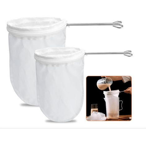 2 morceaux d'étamine de qualité alimentaire, 2 ensembles de sacs filtrants alimentaires de styles différents, mousseline alimentaire pour vin, lait de (1/5)