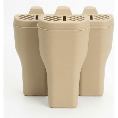 Set 3 Evaporatori per Termosifoni Plastica CREMA Moderno con Gancio Umidificatore d'Ambiente Verticale Vaschetta Acqua Salvaspazio per Caloriferi Casa e Ufficio Altezza 20.5 cm ARIA SANA (1/5)