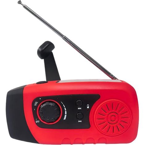 Radio a pilas，Radio solar de 2000 mAh，Linterna LED，batería recargable，cargador de teléfono para supervivencia al aire libre (1/5)