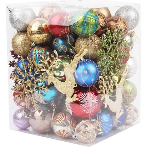 Weihnachtskugel-Ornamente für Weihnachtsbäume, bruchsicherer Kunststoff-Weihnachtsbaum
