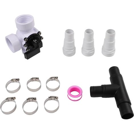 Vanne de dérivation 3 voies 3,8 cm pour contrôle du chauffage de piscine avec connecteur en T (1/5)