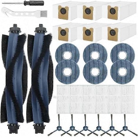 Zubehör für den Omni C20 Saugroboter: 2 Hauptbürsten, 6 Seitenbürsten, 6 Filter, 6 Staubbeutel, 6 Reinigungstücher. (1/5)